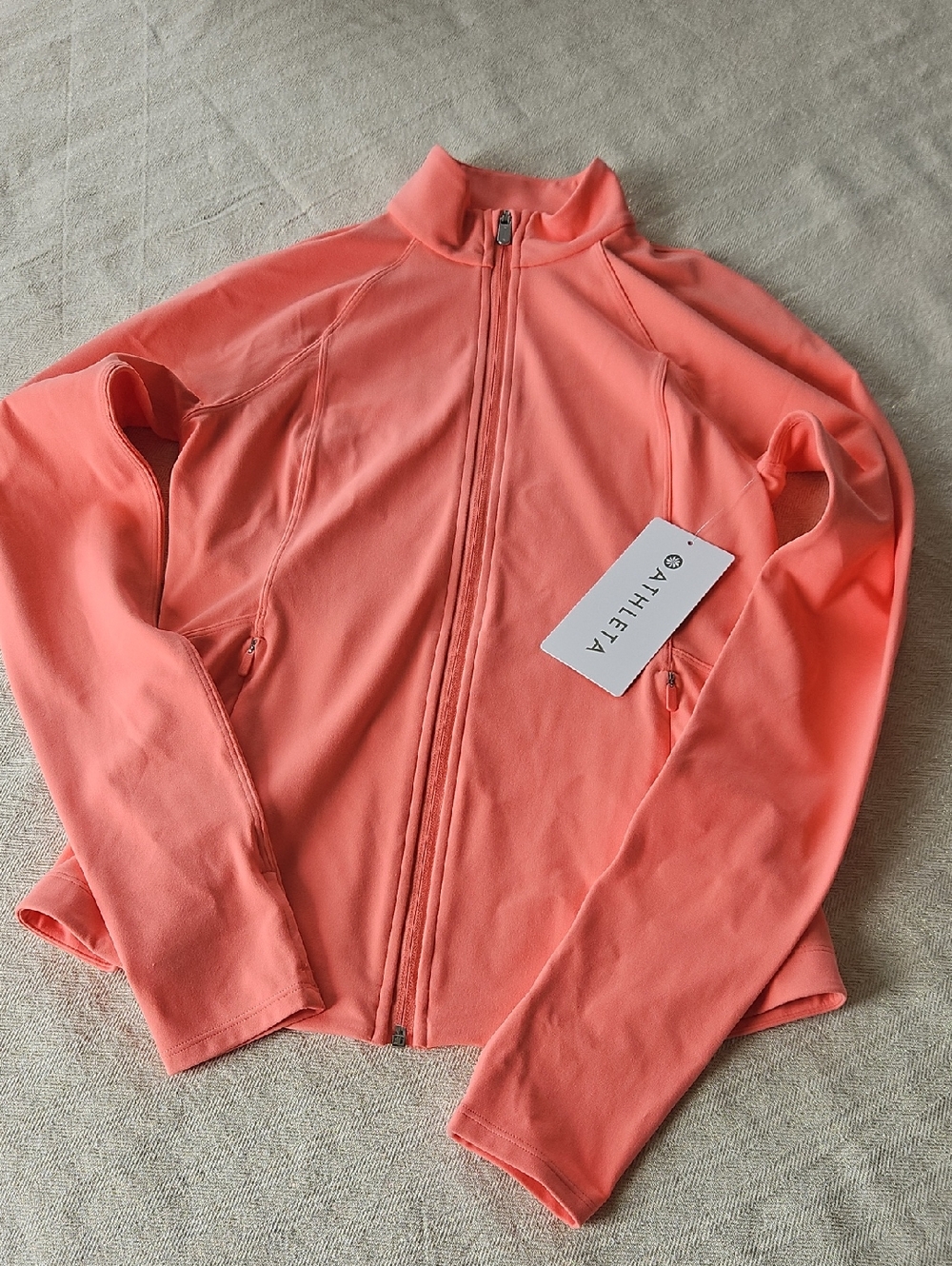 ✨NWT Athleta Salutation Stash Jacket Coral Women's Size Small